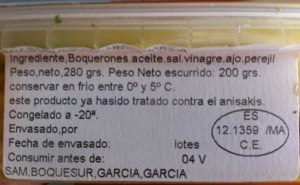 Boquerones Anisakis